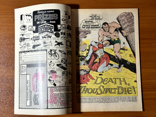 SUB-MARINER Comic Marvel No. 13 May 1969 Death, Thou Shalt Die Gargantos FN/VF - Picture 2 of 8