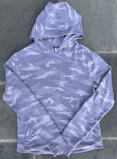 Athleta Girl Hooded Sweatshirt Size XXL/16 Printed Break The Curve Hem Camo