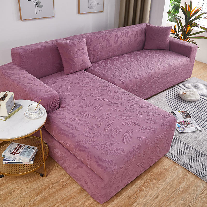 Jacquard Corner Sofa Cover Gray Color Stretch Thick Slipcovers For Living Room WYPRZEDAŻ, oryginalna gwarancja!