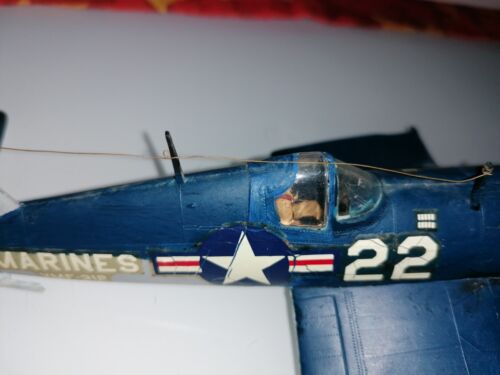 Monogram 6833 - Corsair F4U-4 scala 1/48 assemblato no box vintage - Foto 7 di 14