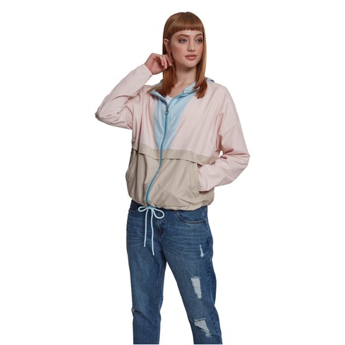 Urban Classics Ladies 3-Tone Oversize Windbreaker Jacket Transition Jacket - Picture 13 of 24