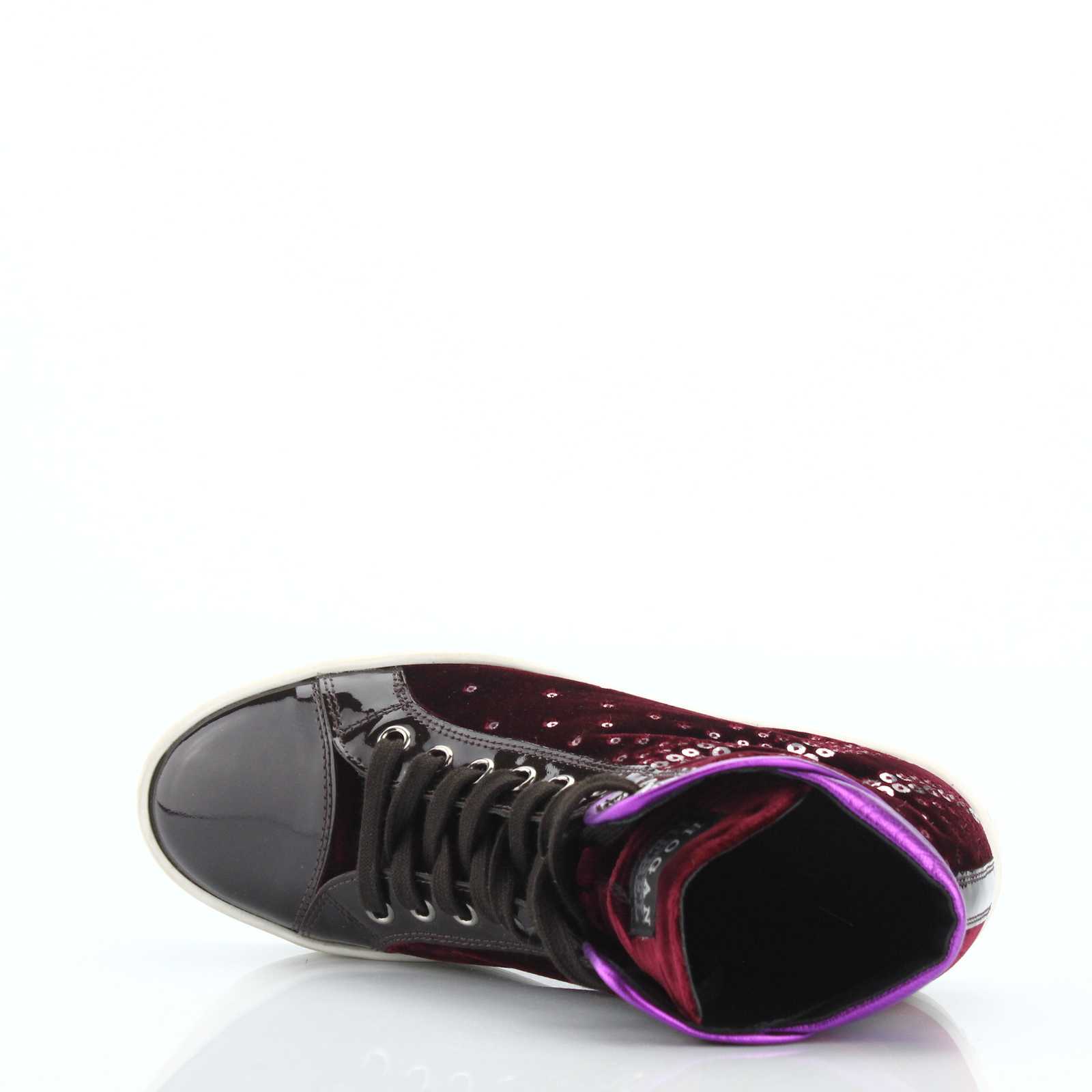 CALZATURA femmes femmes femmes baskets HOGAN REBEL VELLUTO+PAILLETTES BORDEAUX+marron - D0EF fa6d3b CALZATURA femmes femmes femmes baskets HOGAN REBEL VELLUTO+PAILLETTES BORDEAUX+marron - D0EF fa6d3b