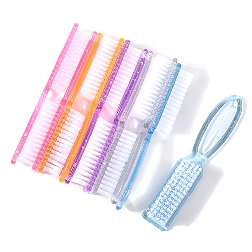Cleaning Nail Brushes Transparent Long Handle Soft Remove Dust Nail Brushes - Picture 5 of 16