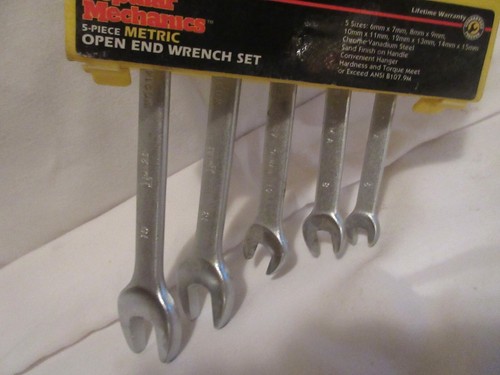 Popular Mechanics 6-15mm Metric Open End 5-Piece Wrench Set - Picture 3 of 4
