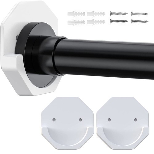 Shower Curtain Rod Holder Adhesive Wall Mount Bathroom Shower Curtain Rod Holder Adhesive, Adhesive Shower Curtain Rod Holders Home Depot Philippines