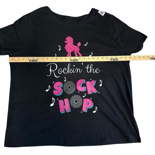 Gildan Rockin' the Sock Hop Poodle Graphic Tee Plus Size 4X - Picture 9 of 9