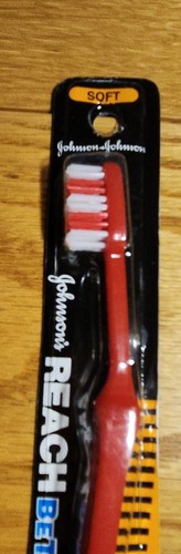 Spazzolino da denti vintage Reach Between 1999 rosso morbido anni '90 Johnson - Foto 2 di 9