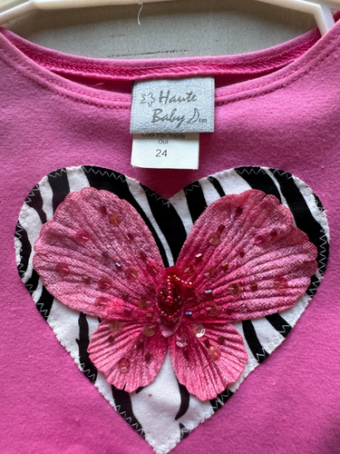 Nuevo $60 Alta Bebé Niñas Mariposa Corazón Cebra Tutú Conjunto de Falda 2 Piezas, 24 Meses - Imagen 3 de 4