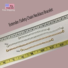 Extender Safety Chain Externder Necklace Bracelet Spring lock 3" or 6"