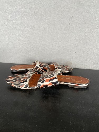 Charlotte Olympia Cheetah Print Slides Sandals Slip On Size 37 - Picture 4 of 9