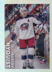 2022-23 Topps Chrome NHL Sticker Refractor #147 Gustav Nyquist-Columbus /99 MADE