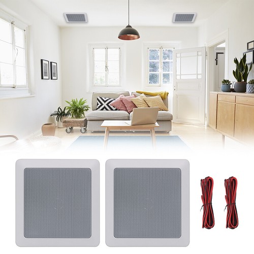 4 5.25" Bluetooth Ceiling / Wall Speakers 2-Way Flush Mount Home Speaker AMP kit - Picture 13 of 19