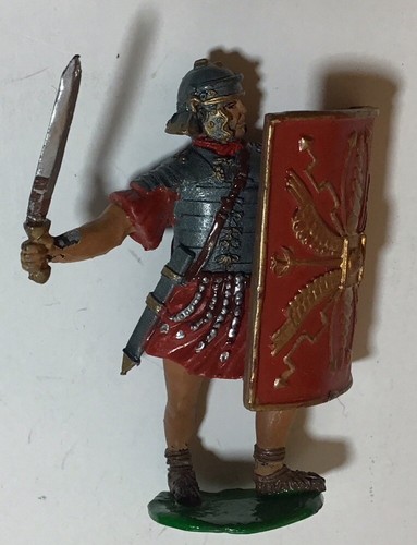 Lot Of 4, Valiant 54mm Hand Painted Miniatures Metal Roman Legionary 100 A.D. #3 - Picture 6 of 9
