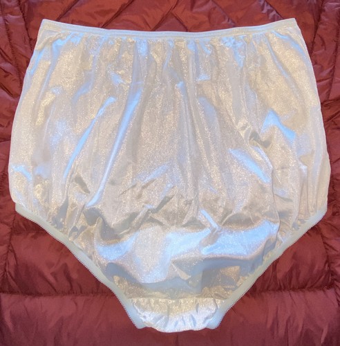 Vanity Fair Nouveau Nylon Cintura Alta Blanco Bikini Ropa Interior Bragas Encaje Abuela - Imagen 5 de 9