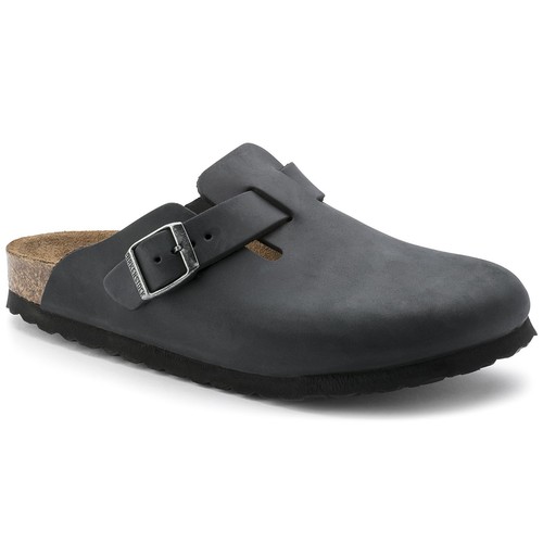 Birkenstock Oiled Leather BOSTON Black 41+ BNIB 059461 059463 - Photo 1/11