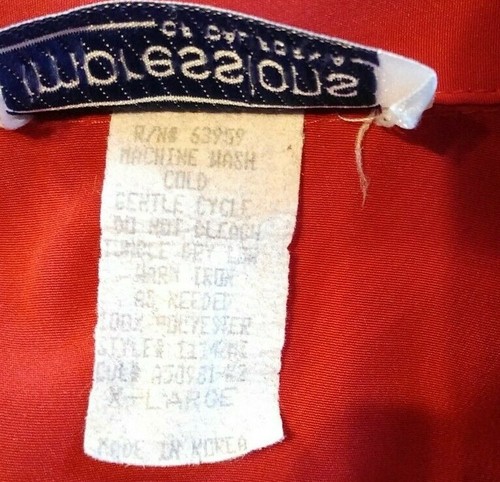 impressions of California Women's XL Red Button Front Top LS 100% Polyester VGUC - Bild 4 von 4