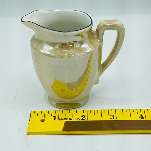 Jarra crema porcelana checa Checoslovaquia vintage oro brillo - Imagen 7 de 9