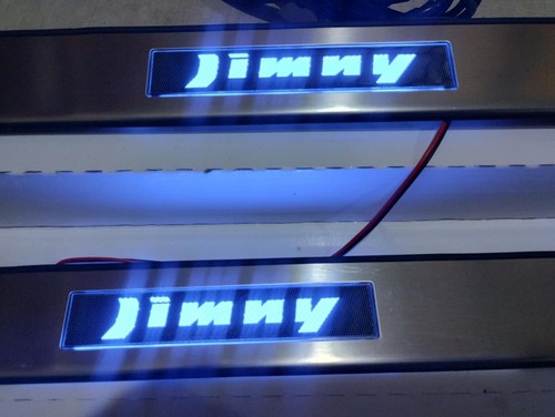 Protections Seuil Porte Avec LED Jimmy Lettrage Pour Suzuki Jimny 1999 - 2018 - Picture 5 of 9