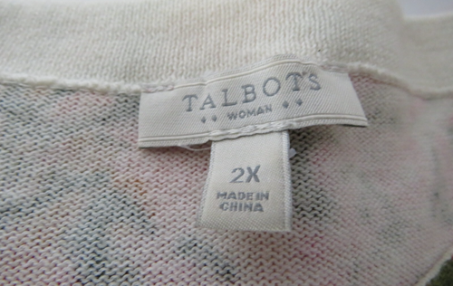 Talbots Pullover Pulli Gr. 2X rosa Blumen Frühling Sommer Karriere Freizeit Kirche - Bild 6 von 9