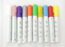 10 Pack Liquid Chalk Chalkboard Markers w/ 8 Chalkboard Stickers TF