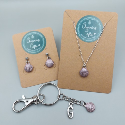 Sea Shell Stud Earrings – Coastal Jewellery Gift with Silver or Steel Studs - Picture 3 of 34