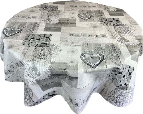 ROUND Wipe Clean PVC Vinyl Protector Oilcloth Table Cover Tablecloth - Picture 9 of 92