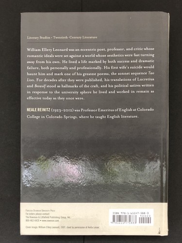 William Ellery Leonard : The Professor and the Locomotive-God RARE - Imagen 2 de 2