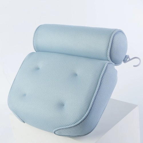 Breathable 3D Mesh Spa Bath Pillow With 6 Suction Cups Neck & Back Support AU - Picture 14 of 17
