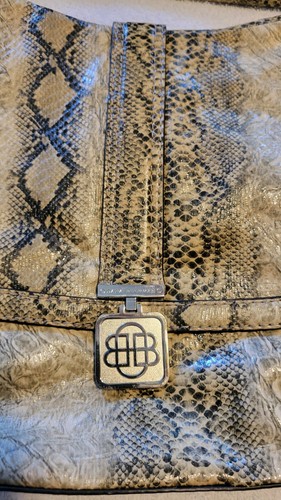 DANA BUCHMAN Hobo Purse Handbag Faux Leather Snakeprint Shoulder Iner Pockets - Picture 3 of 9