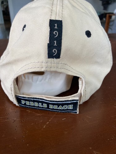 NWT Pebble Beach by the Game PGA 1919 Hat / Cap. Open Adjustable Strapback Beige - Picture 3 of 7