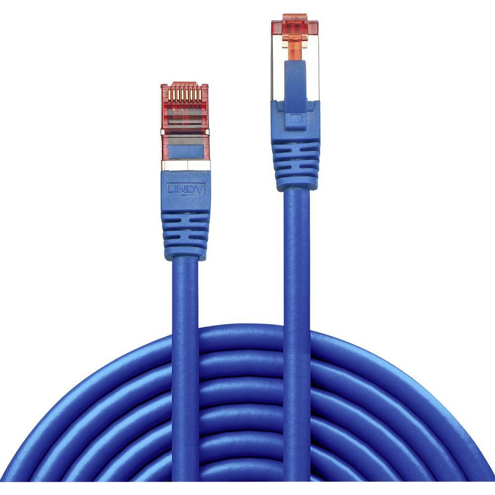 Сетевой кабель LINDY 47725 RJ45, Патчкабель CAT 6 S/FTP 20,00 м Blau mit