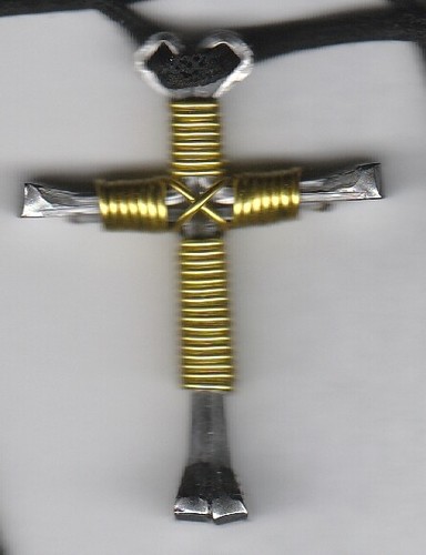 Horseshoe Nail Necklace "THE DISCIPLES CROSS" or "Keychain" LORD JESUS SAVES - Picture 15 of 51