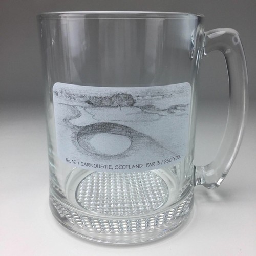 Taza de cerveza de vidrio para escena de campos de golf famosos de Escocia grande transparente 28 oz - Imagen 4 de 7