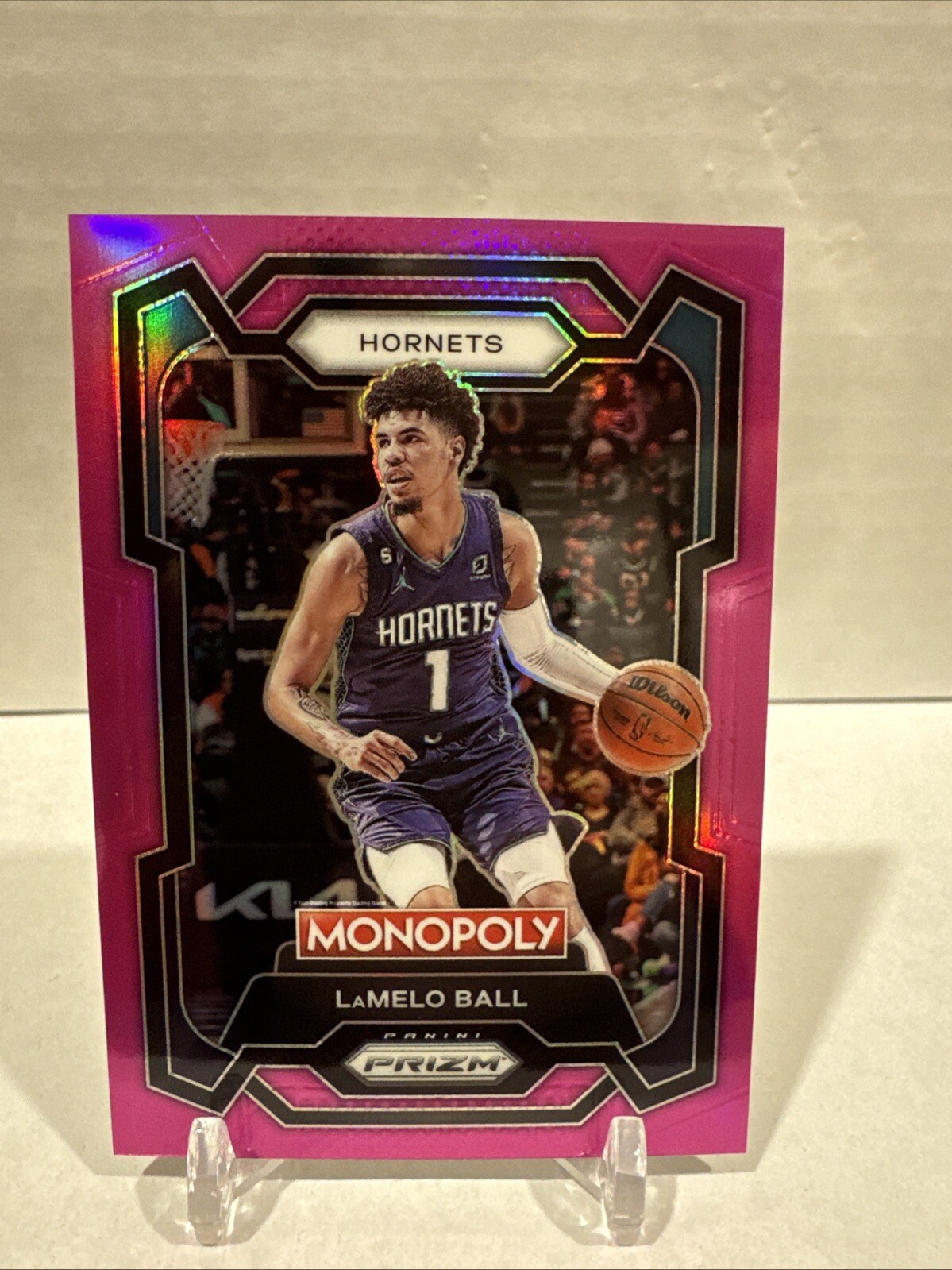 2023-24 Panini Prizm Monopoly - Pink Prizm #13 LaMelo Ball /149 - Hornets