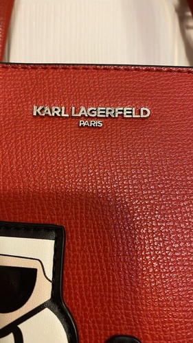 Authentic Karl Lagerfeld Purse Hand Bag With Love Letter From Paris Gift For Her - Picture 5 of 23
