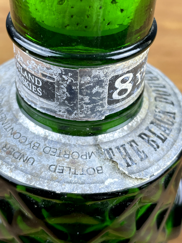 Vintage Whisky Green Glass Decanter The Black Douglas 8 Year Old Scotch EMPTY - Bild 8 von 8