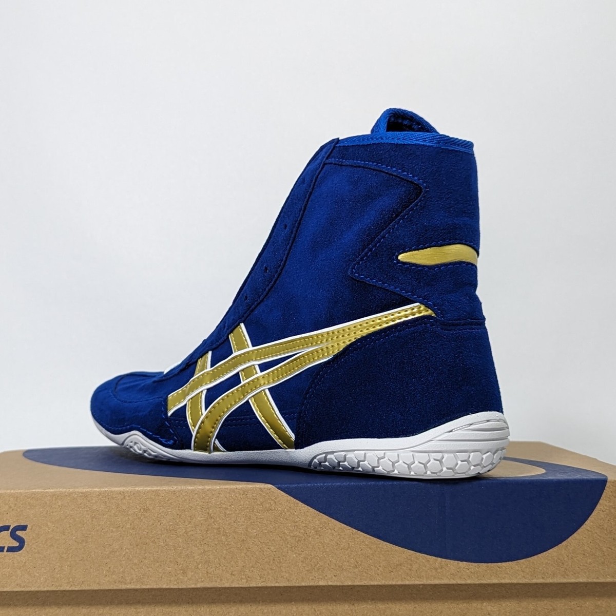 ASICS Wrestling Shoes 1083A001 Blue/Gold(White) EX-EO(TWR900