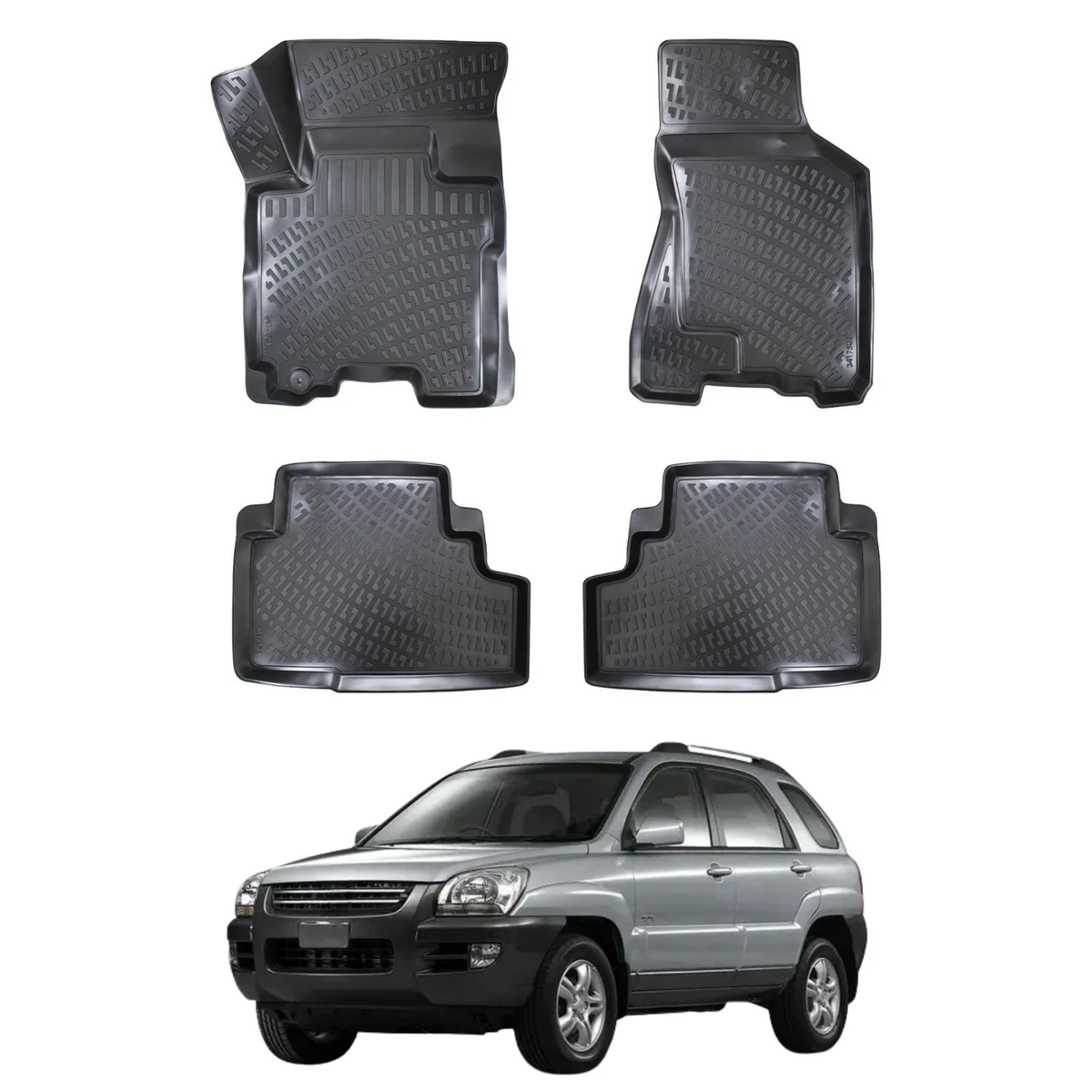 Rebeca Shop ® Tappetini Auto nero compatibili per clio serie 4 / Kit di Tappeti