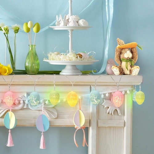 Afaiup Easter Fairy Lights with 6Hrs Timer - 5ft 10LEDs Waterproof Egg String - Picture 6 of 6