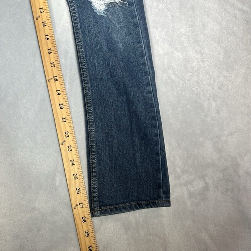 Levi's Jeans Girls Size 14 Blue Denim Boyfriend Straight Leg Distressed Stretch - Picture 11 of 11