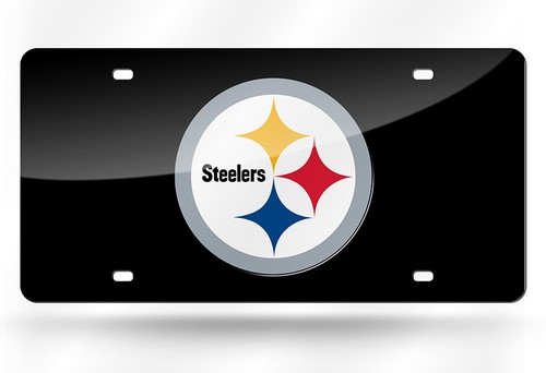 Pittsburgh Steelers Custom Mirror License Plate - Auto Tag - Vanity Plate - Picture 2 of 3