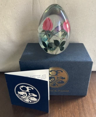 ORIENT & FLUME CRYSTAL CASED PINK ROSEBUD EGG B. SILLARS L/E 26/250 w/BOX & COA - Image 1 of 4