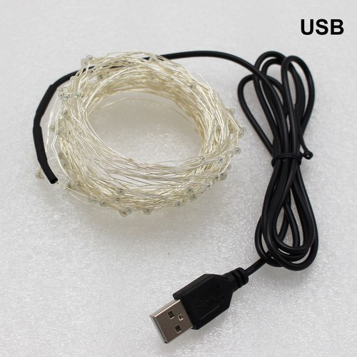 LED String Copper Wire Fairy Lights Battery USB 12V Xmas Party Fairy Decor Lamp - Picture 8 of 20