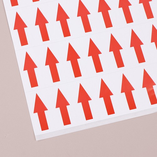 10 PCS Red Arrow Stickers Self Adhesive Custom Labels Directional Arrow Stickers - Afbeelding 5 van 15