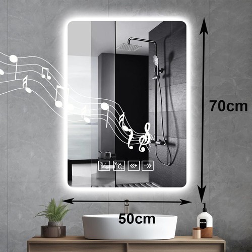 Espejo de Baño LED Con Iluminación Táctil Espejo de Baño Pared Espejo de Luz Regulable - Imagen 51 de 66