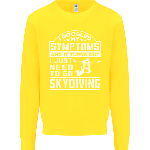 Symptoms I Just Need to Go Skydiving Funny Kids Sweatshirt Jumper - Picture 67 of 82