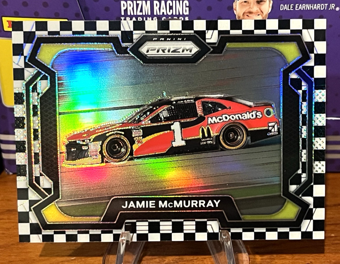 2024 Panini Prizm Racing #46 Jamie McMurray Checkered Flag Prizm /75