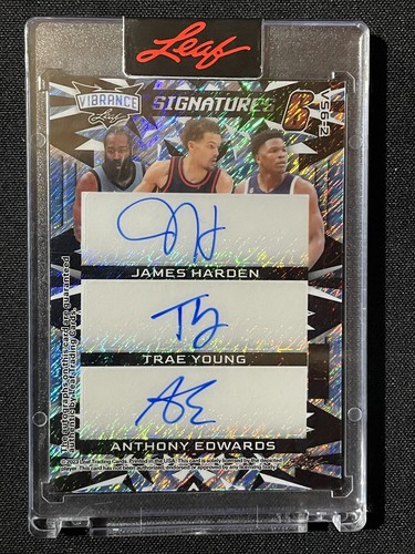 2023 Leaf Vibrance Curry/Jokic/Durant/Harden/Young/Edwards 6-Auto #1/1 - Picture 12 of 13