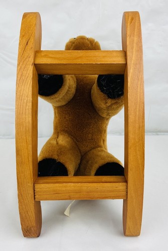 Vintage Christmas 12” Plush Rocking Reindeer Moose Soft Fur Doll Prop Toy Rocker - Picture 9 of 9