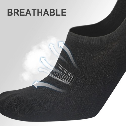 Premium no show breathable thin bamboo fiber socks unisex (8 pairs) size 7-9 - Picture 10 of 15